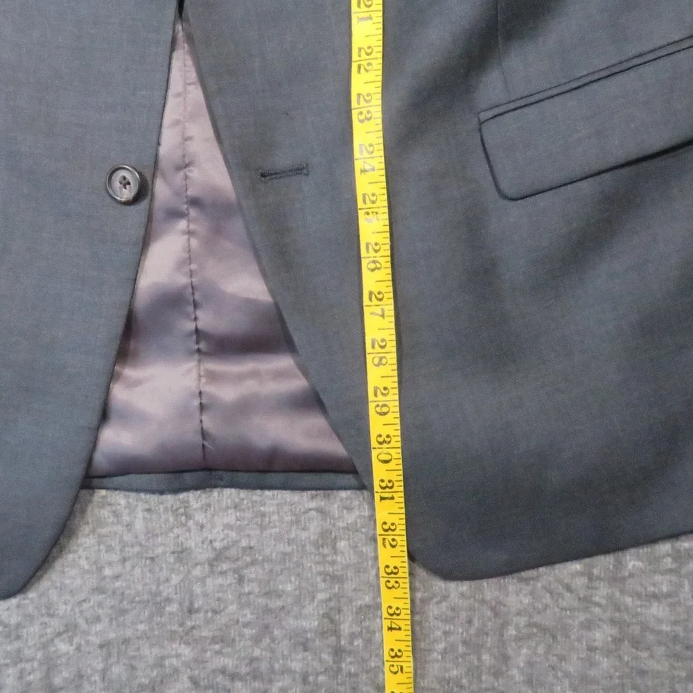 Lauren Ralph Lauren Suit Jacket 46R Gray Wool Blazer 2-Button Corporate Preppy